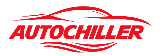 Logo of AUTOCHILLER with a red car silhouette on a white background
